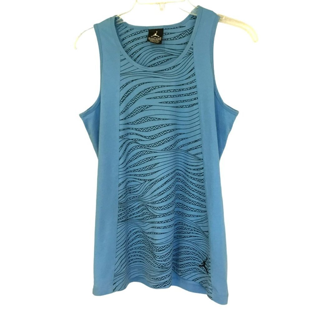 Nike Air Jordan Tank Tee Youth XL 13-15 Yrs with Jumpman Logo in Blue Basketball